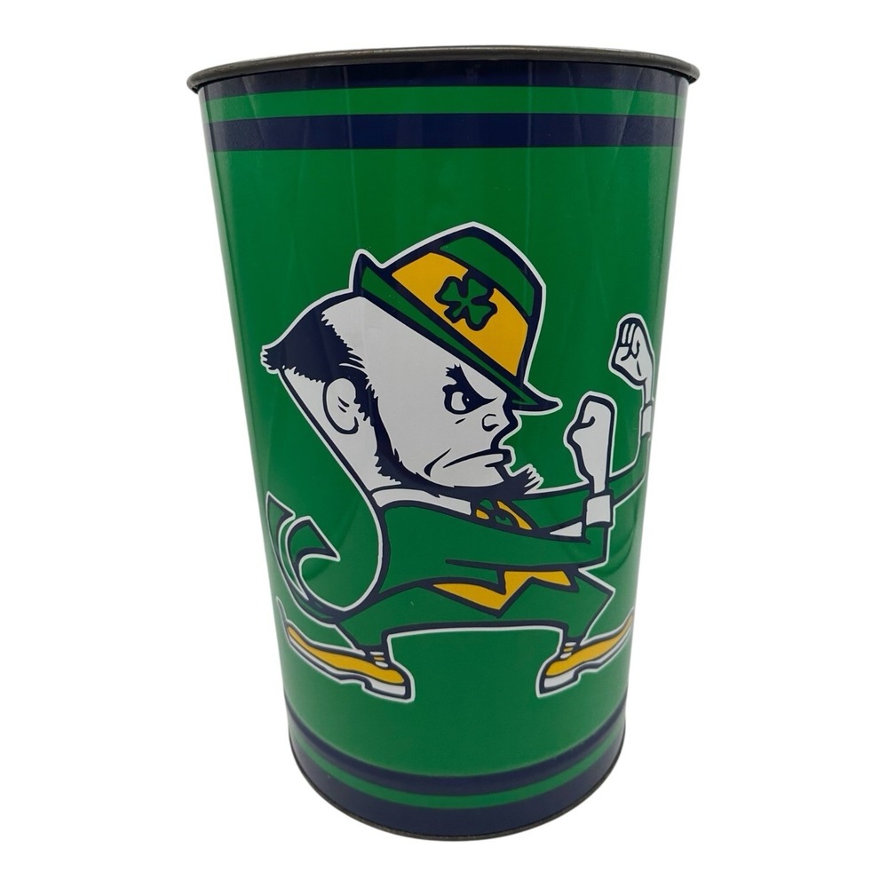 Vintage Notre Dame Fighting Irish Wincraft Trash Can Licensed USA 15" Football
